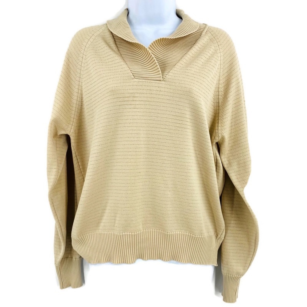 Vintage Givenchy Sport Tan Long Sleeve Top Sz 40